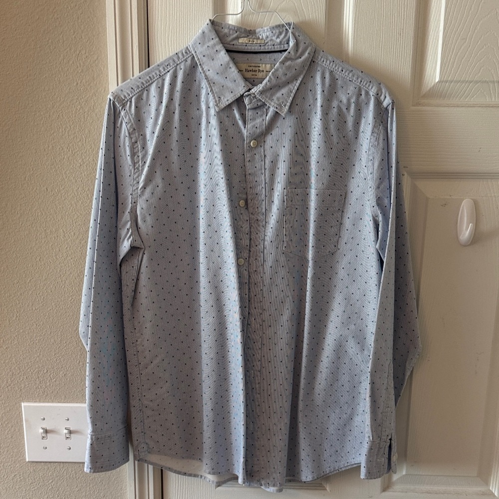 Classic Blue Patterned Men's Shirt